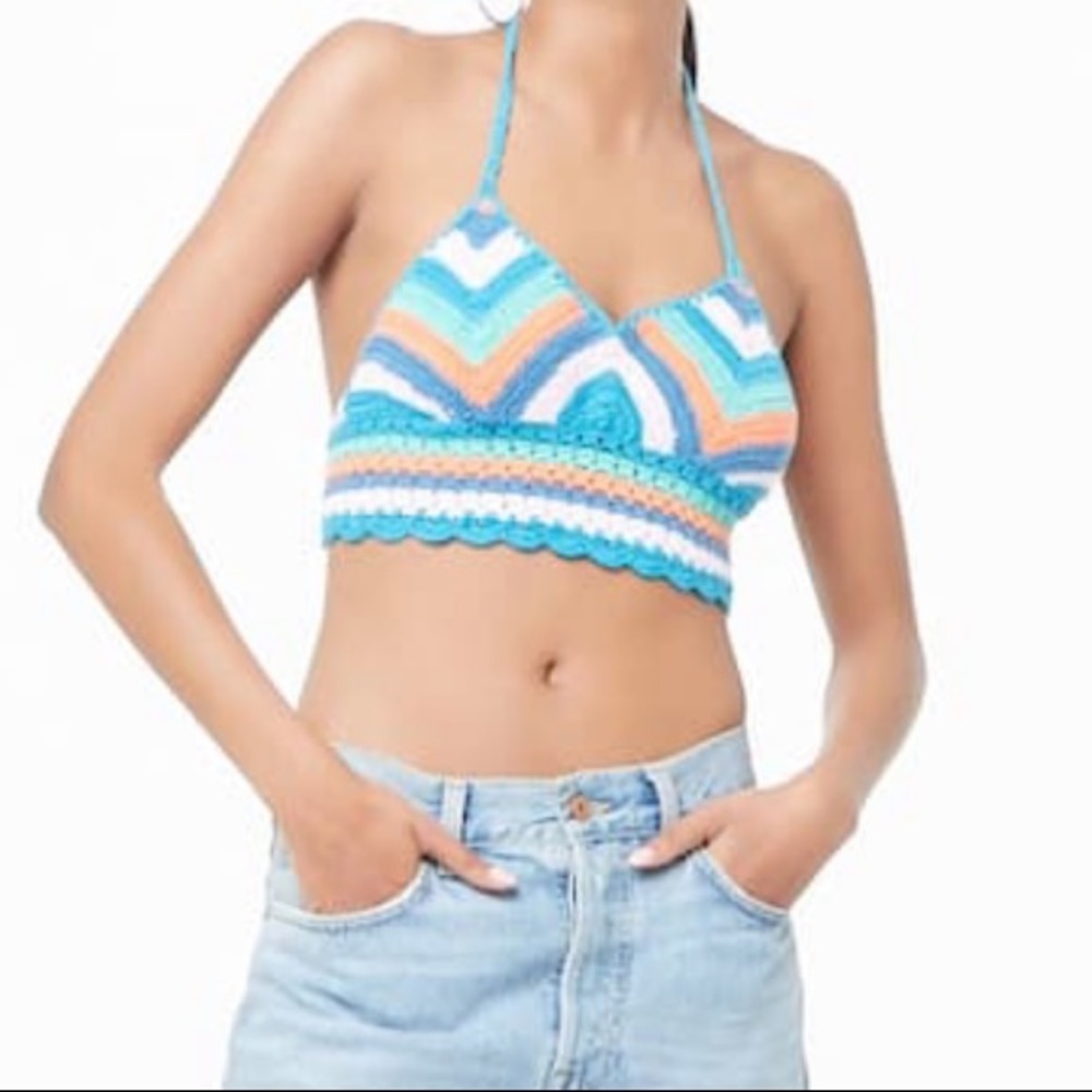 crochet colored halter top